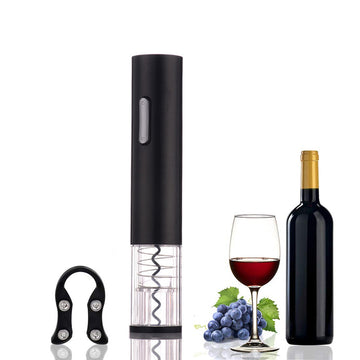 Saca-rolhas elétrico automático com cortador de folhas – Abridor de garrafas de vinho recarregável