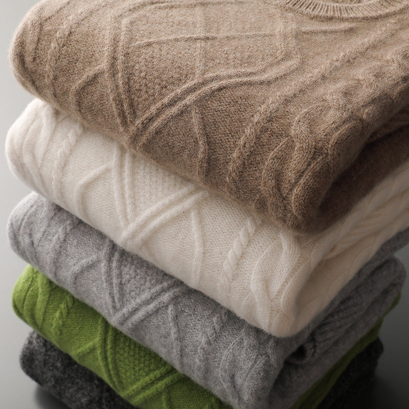 Camisola Homem Malha Trançada Oversized