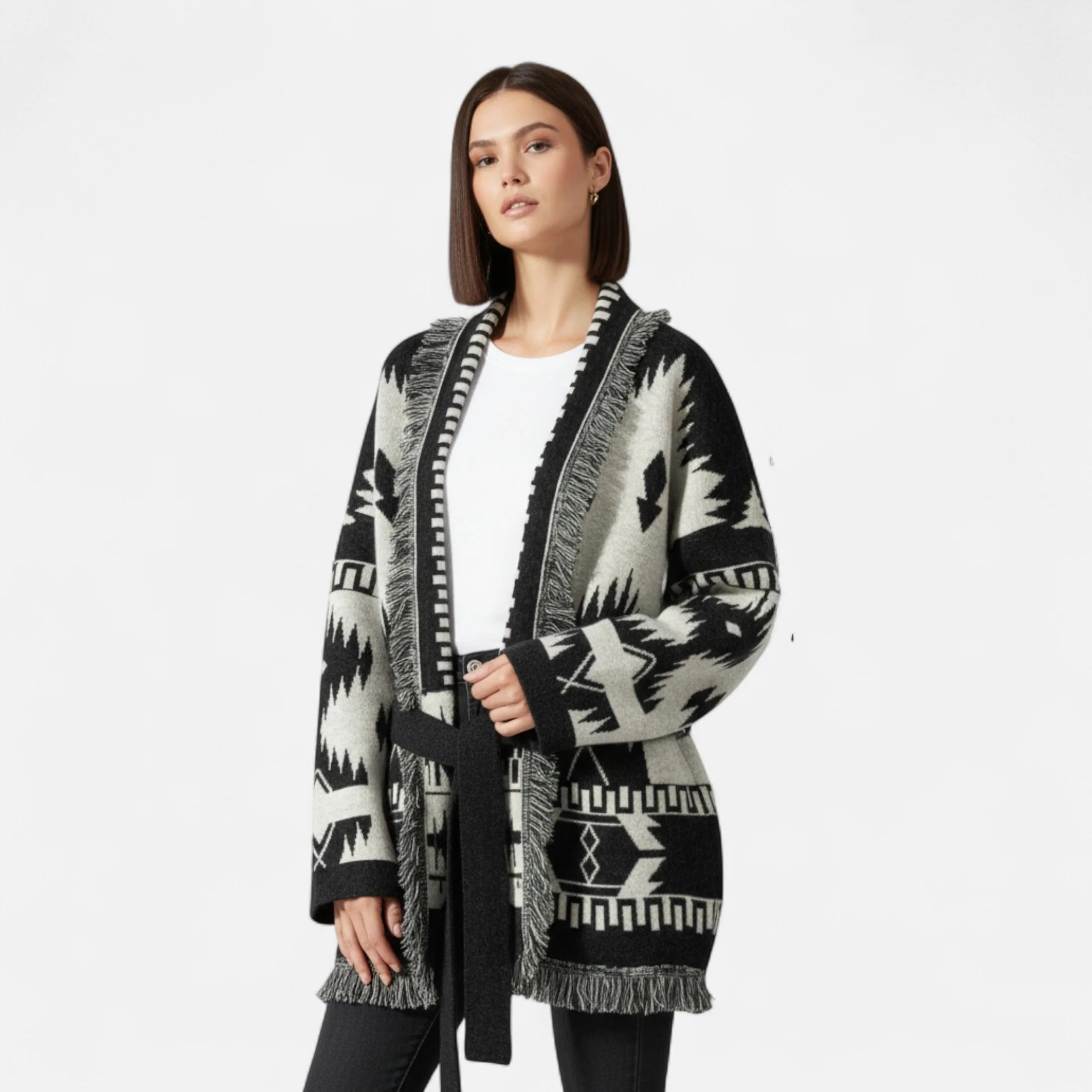 Moritz™ | Damen-Jacquard-Kaschmir-Cardigan